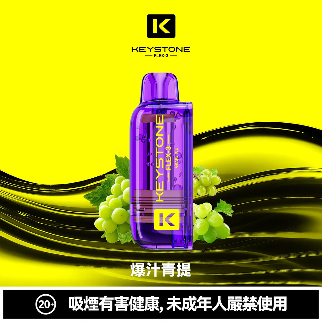 【買彈送主機】鑰石KEYSTONE FLEX-3 換彈拋棄式 25000口 組合式電子煙