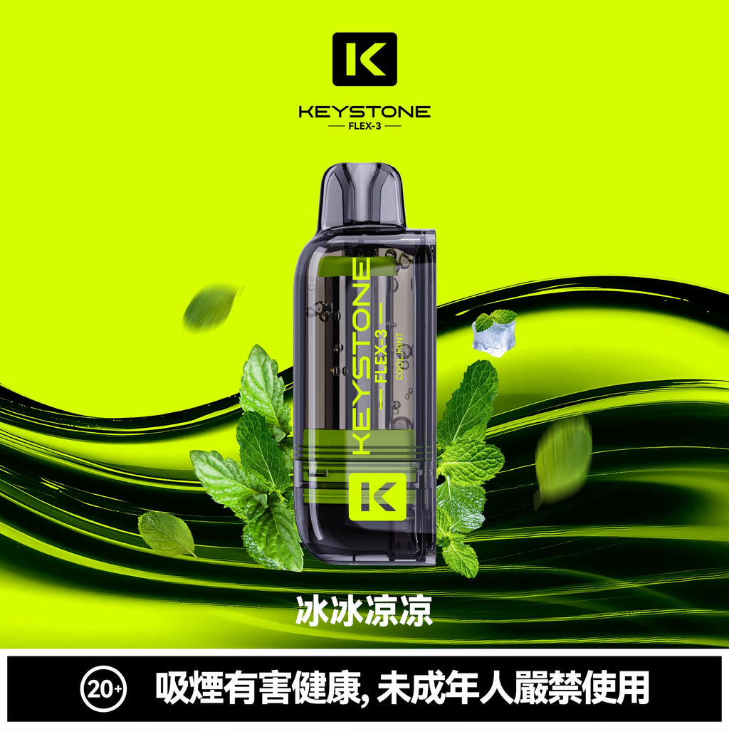 【買彈送主機】鑰石KEYSTONE FLEX-3 換彈拋棄式 25000口 組合式電子煙